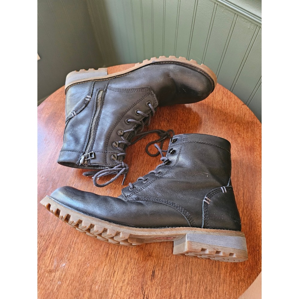 Kodiak Canada Womens mahone Waterproof Leather Combat Boots Black Size 9 3M - Picture 6 of 8